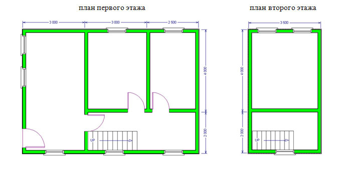 Дачный дом 6х8.5. Проект Д-28 - планировка