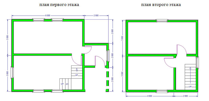 Дачный дом 6х8. Проект Д-29 - планировка