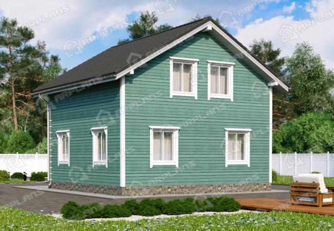 Каркасный дом 9.75х8.1. Проект К-10
