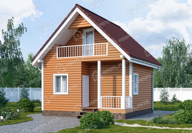 Каркасный дом 6х6 Проект К-16