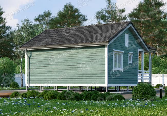 Каркасный дом 7.5х7.5. Проект К-18