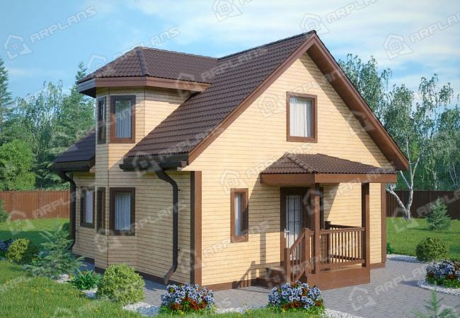 Каркасный дом 7.6х8.6 Проект К-20