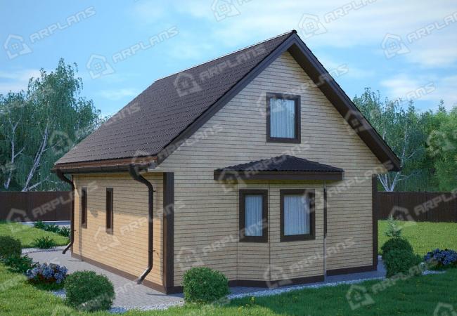 Каркасный дом 7.6х8.6 Проект К-20