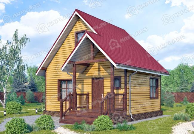 Каркасный дом 7х7. Проект К-34