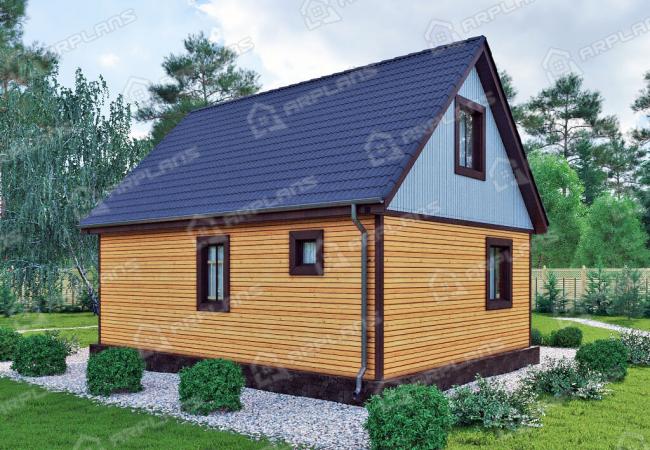 Каркасный дом 7.4х7.9 Проект К-35