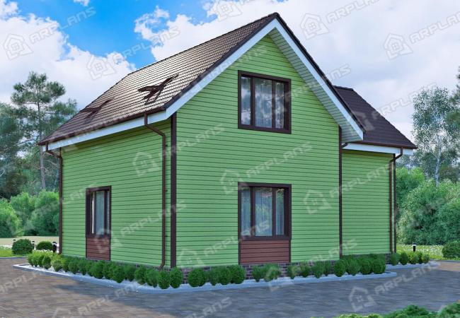 Каркасный дом 7.9х10.9 Проект К-37