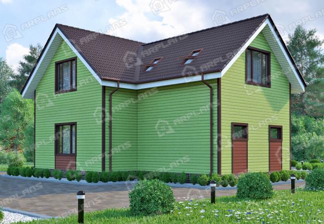 Каркасный дом 7.9х10.9 Проект К-37