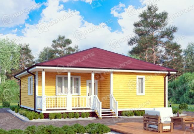Каркасный дом 10х10. Проект К-40