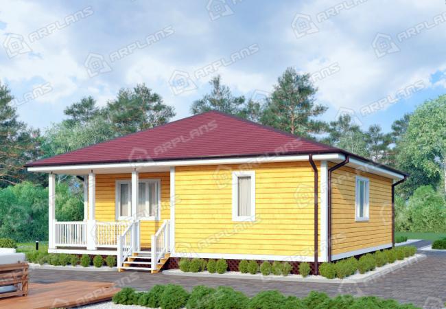 Каркасный дом 10х10. Проект К-40