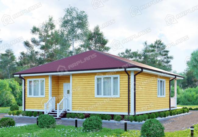 Каркасный дом 10х10. Проект К-40