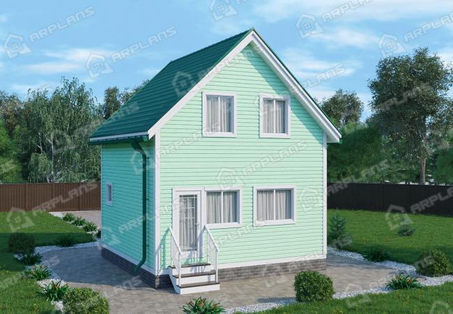 Каркасный дом 6х6. Проект К-43