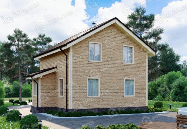 Каркасный дом 9.4х7.9. Проект К-44
