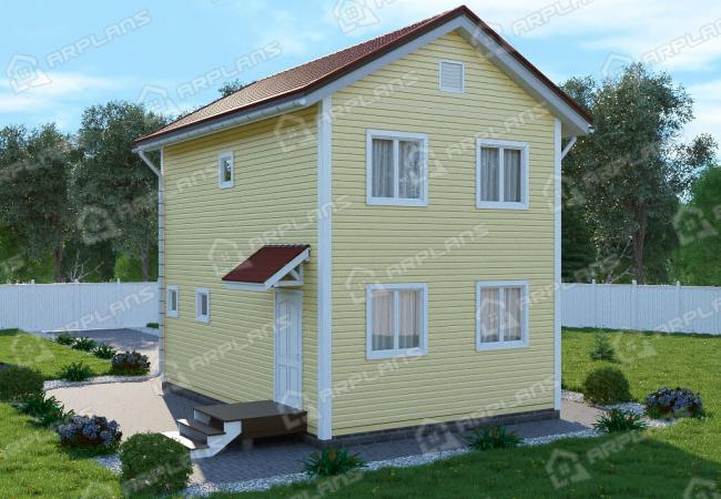 Каркасный дом 8.1х5. Проект К-45