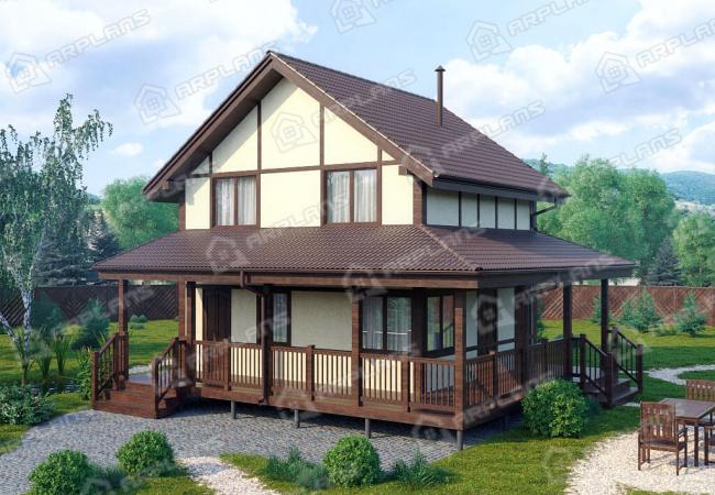 Каркасный дом 9.2х8.2. Проект К-47