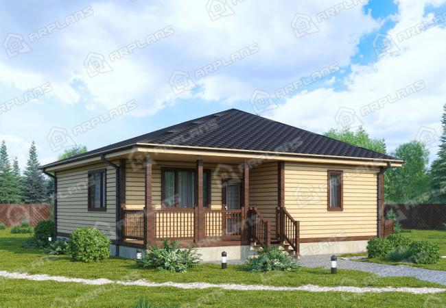 Каркасный дом 10х10. Проект К-49