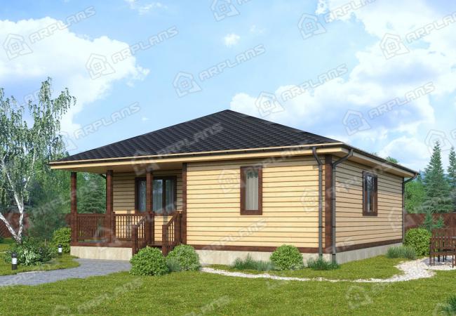Каркасный дом 10х10. Проект К-49