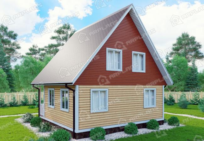 Каркасный дом 7.5х8. Проект К-7