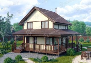 Каркасный дом 9.2х8.2. Проект К-47