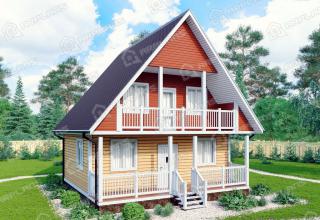 Каркасный дом 7.5х8. Проект К-7