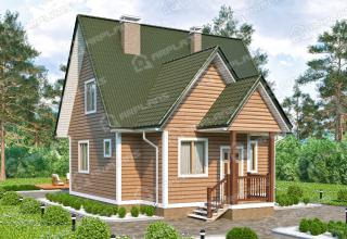 Каркасный дом 9.5х8. Проект К-9